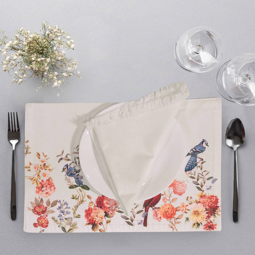 Red Cardinal Printed Placemat Twill 100% cotton, 13